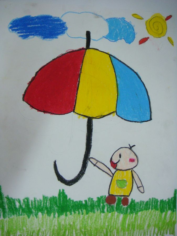 谁的伞大绘画作品图片